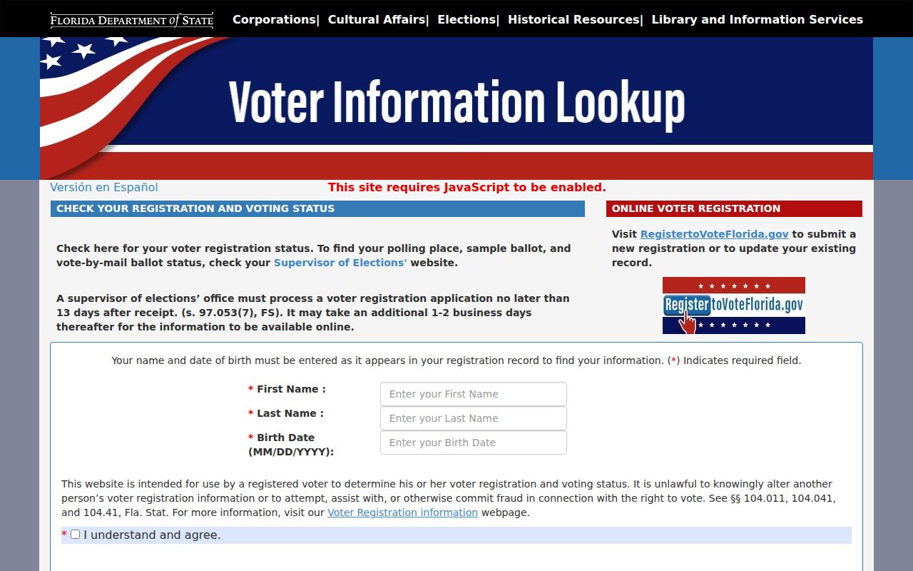 Okaloosa County residents directory Florida voter self lookup
