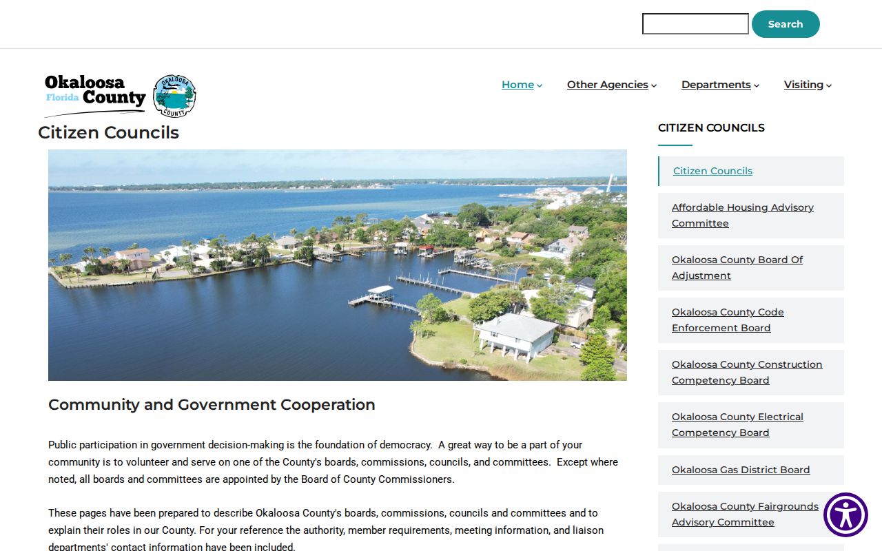 Okaloosa County citizen councils resource for resident lookup research